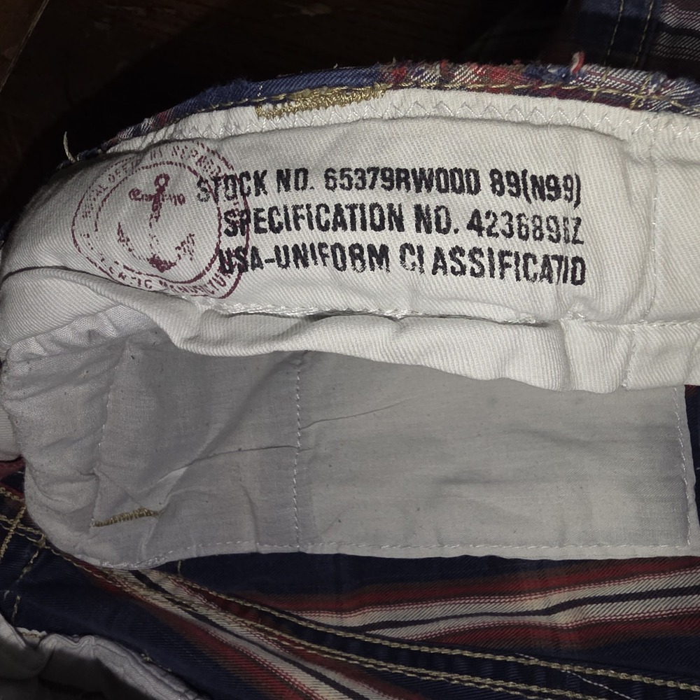 Vintage Nautica Cargo Shorts Men's 34 Blue Red Inseam Pockets Hiking y2k Sailing - Picture 8 of 9